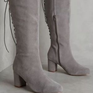 Anthropologie Farylrobin Gray Suede Boots